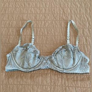 2/$15- Victoria’s Secret Silver/Light Grey lace Bra - Size 34A